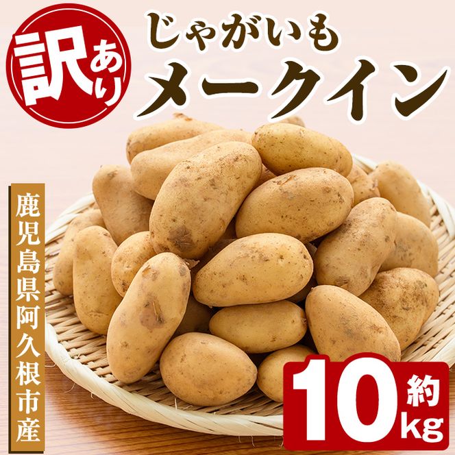 ＜先行予約受付中！2026年5月下旬以降順次発送予定＞訳あり！じゃがいも「メークイン」(約10kg) じゃがいも ジャガイモ 芋 国産 野菜 期間限定 数量限定【古田果樹園】akn093-02
