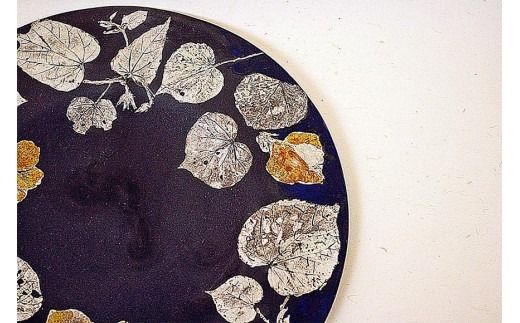 つづるガラスアート ゆうなの花 －SUMI－ 吉田栄美子 ｜ 特大大皿 1枚