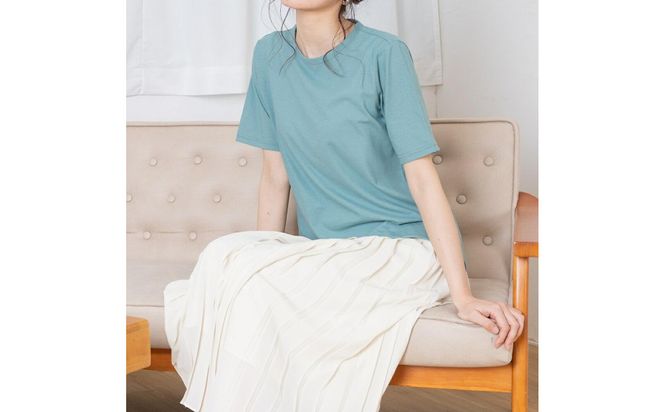 レディースカットソー 半袖 グリーン M 312011_CS002VC02