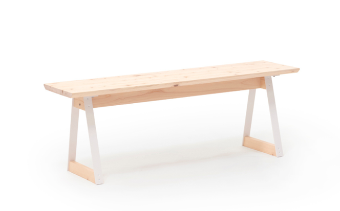 	ベンチ 無垢材 ひのき kinari Bench(キナリ ベンチ) 【幅120cm×奥行32cm】 脚の色が選べる 白 or 黒 M-mp-A62A【幅120cm×奥行32cm】
