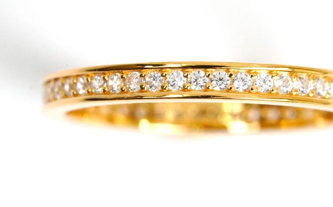 0.3ct フルエタニティリング  イエローゴールド 管理番号RTJ-013 246-004-a