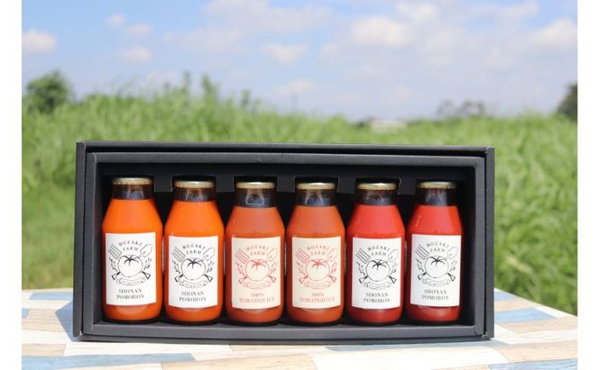 3種類のフレッシュなトマトの味わいが楽しめる　野崎農園　トマトジュースバラエティーセット　180ml×3種類×2本 果汁飲料 野菜飲料 