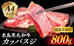 【A4ランク糸島和牛】 希少部位 カッパスジ 800g 糸島市 / いとしまミートデリ工房 [ACA375] 牛肉 牛 和牛 黒毛和牛 希少部位 カッパ カッパ筋 赤身 スジ 煮込み