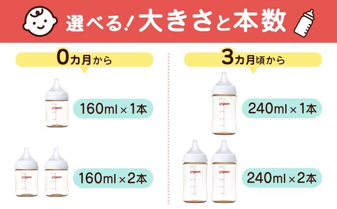 ＼ 大きさと本数が選べる！ ／【ピジョン】母乳実感 哺乳びん（プラスチック製） ピジョン 哺乳瓶 ほ乳瓶 ほにゅうびん 母乳 プラスチック製 PPSU ミルク 赤ちゃん 赤ちゃん用 赤ちゃん用品 ベビー ベビー用 ベビー用品 乳児 新生児 子育て 育児 出産祝い プレゼント 出産準備 あかちゃん 子供用