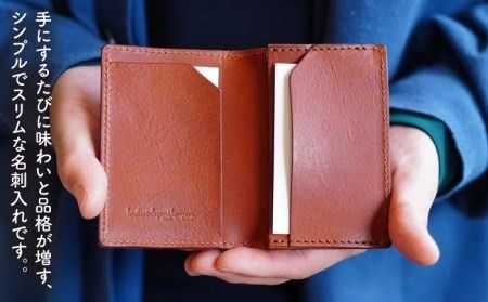 スリムな名刺ケース 糸島市 / LADIES＆GENTLEMEN [ADK053] レザー 革 革製品 カード 入れ レディース メンズ 名刺