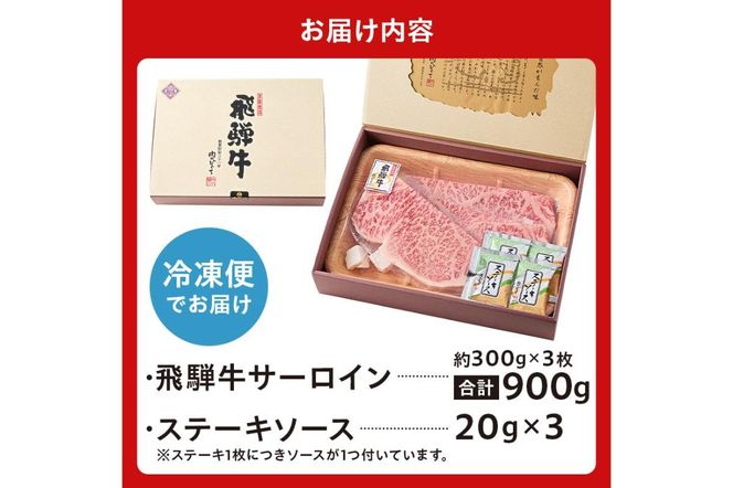 厚切り！飛騨牛サーロインステーキ900g【0016-030】