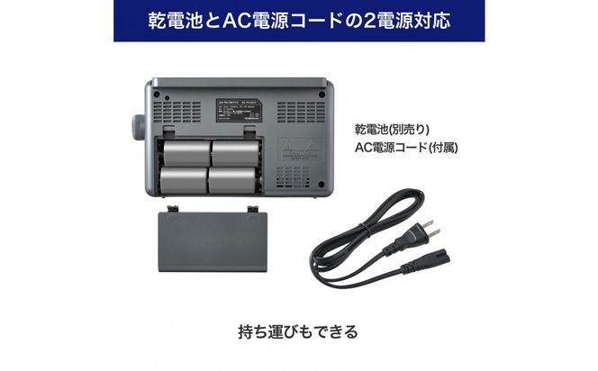 短波液晶ポータブルラジオ　ER-H300TL 272183_AZ172