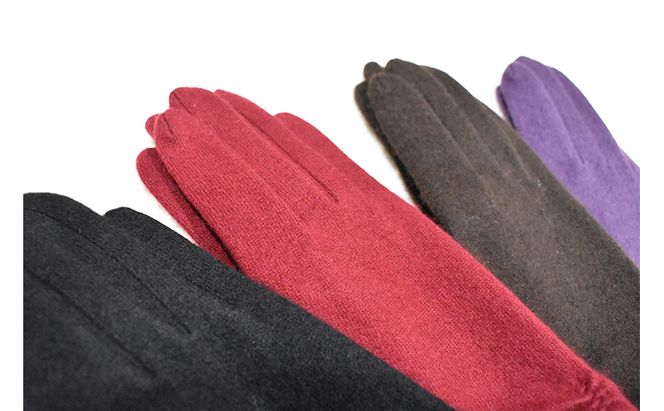 カシミヤ100％　レディース　タックファッショングローブ ファッション小物 小物 寒さ対策 冬 冬小物 手袋 シンプル おしゃれ 通勤 お出かけ 普段使い 