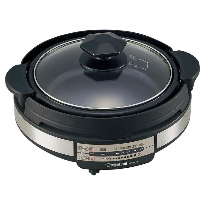 象印 グリルなべ 「 あじまる 」 EPSA10-BA ブラック 272183_AK121