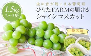 1038.【贈答用】波の音が聴こえる葡萄畑 ひなたFARM シャインマスカット 313726_CD001