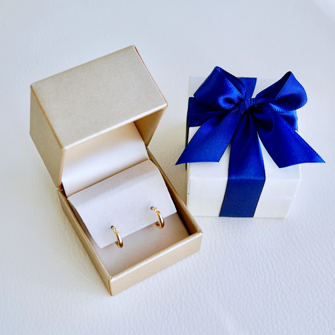 K18(18金) イエローゴールド 地金 フープ ピアス (直径10mm)シンプル 保証書付 SMK-2x10 242-020-a