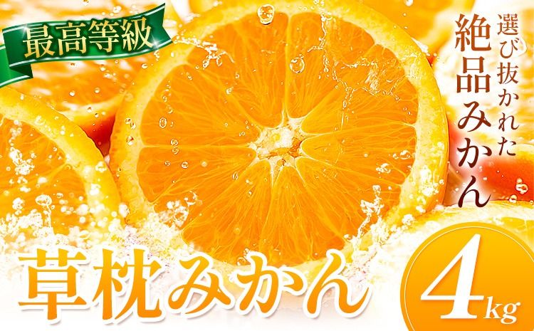 草枕みかん 約4kg [11月上旬-12月上旬頃出荷]熊本県 長洲町 フルーツ 柑橘 みかん ミカン 草枕 デザート 送料無料---ng_ksm_ad11_r7_9500_4kg---