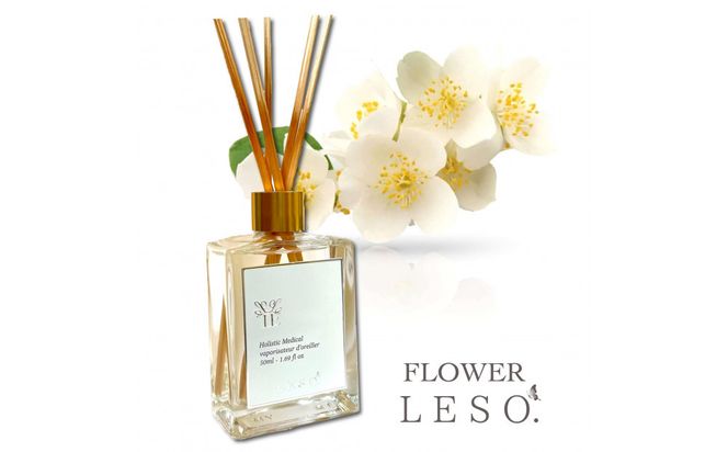 本物の花の香り リード・ディフューザー【ジャスミン】 【 リード ディフューザー 花 香り 仙台市 アロマ インテリア フレグランス デザイン 室内 癒し 自然 空間 プレゼント ギフト エッセンシャルオイル リラックス 】 041009_HW001VC10