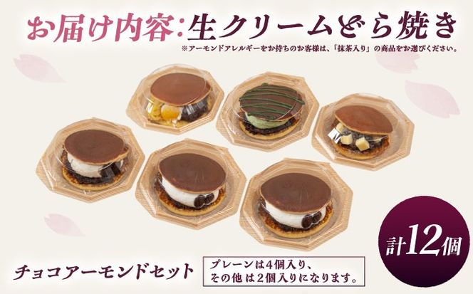生クリームどら焼き詰め合わせセット (チョコアーモンド) (12個) 沖縄市 / 和菓子屋 春風堂[BCCL006]
