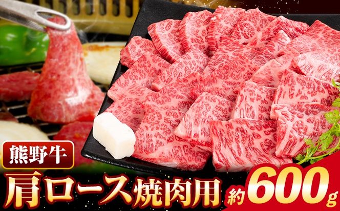 牛肉 熊野牛 肩ロース 焼肉用 600g 株式会社Meat Factory《30日以内に出荷予定(土日祝除く)》和歌山県 日高川町 熊野牛 牛 和牛 焼肉 ロース カタ---wshg_fmfy25_30d_24_23000_600g---