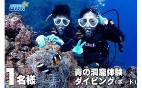 青の洞窟 体験ダイビング（ボート）1名様 ふるさと納税限定！｜青の洞窟 ダイビング チケット 券 金券 恩納村 沖縄 人気 おすすめ 送料無料