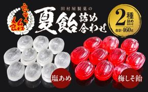 田村屋製菓の夏飴詰め合わせ(塩あめ、梅しそ飴)　～良平の飴　手造り飴～［128T08］塩あめ 梅しそ飴 良平の飴 詰め合わせ 手造り飴 塩 梅 しそ 梅しそ あめ キャンディー お菓子 夏あめ