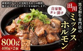 九州産 黒毛和牛 ミックスホルモン（自家製タレ漬け） 400g×2個 計800g / ホルモン ミックスホルモン 牛肉 黒毛和牛