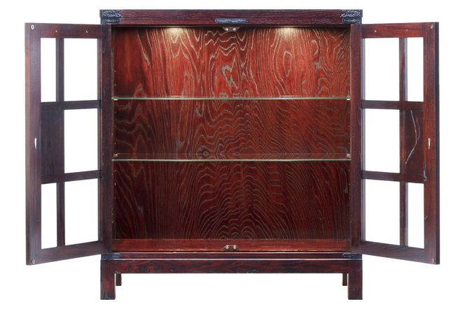 仙台箪笥 三尺カップボード 拭き漆塗り (申込書返送後、1ヶ月～6ヶ月程度でお届け)|06_kyk-520301