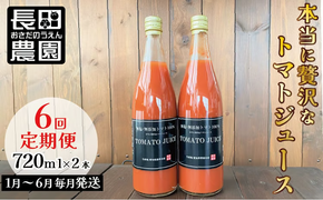 【先行受付】2027年1月～6月毎月お届け 毎日の習慣に!トマト100％贅沢なトマトジュース 6回定期便 無塩 無添加 濃厚 リコピン 野菜ジュース 飲むトマト 生食用トマト使用 トマトスカッシュ レッドアイ スープ 煮込み料理 調味料 H004-215