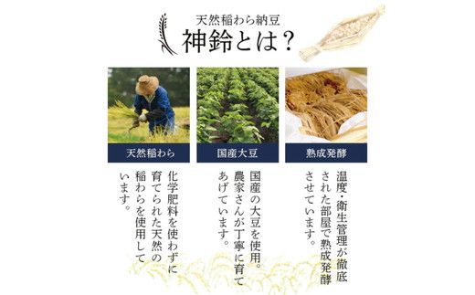 松阪利貞堂 天然稲わら納豆「神鈴」食べ比べ4本セット（フクユタカ・赤大豆）【002418】