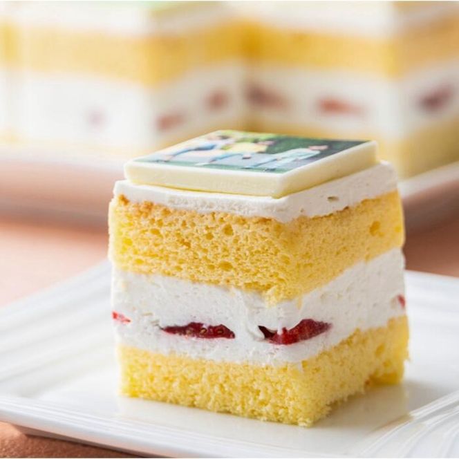 【スイーツ】お気に入りの写真をホワイトチョコにプリント！オリジナルの美味しいケーキを。 25ピース アルバムケーキ-[G712]