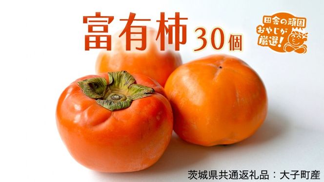 富有柿 30個【令和7年11月より発送開始】（茨城県共通返礼品：大子町産）田舎の頑固おやじが厳選！ 柿 富有柿 高糖度 甘い 美味しい フルーツ [BI309-NT]