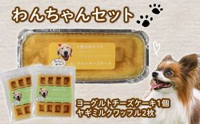 愛犬用 ワッフル 2枚 ヨーグルト チーズケーキ 1個 セット ケーキ ペット おやつ 愛犬 わんちゃん 犬用 ワンちゃん 犬 無添加 スイーツ 静岡 藤枝