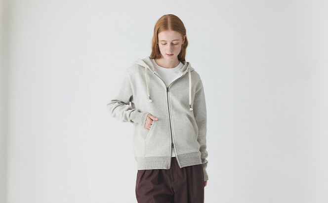 パーカー アンユースレス ジップアップ スニットパーカー 服 洋服 ファッション 耐久性 上品 コーマ糸 無撚糸コットン 洗濯可能 墨田区 東京都