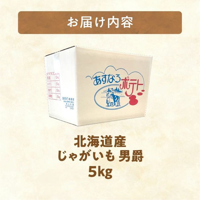 先行受付！ホクホク！しっとりなめらか！ 北海道産 男爵 いも じゃがいも 男爵いも 約5kg_S041-0005-2026