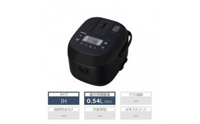 東芝 炊飯器 IH 3合 RC-5XW(K) ブラック 高火力 ふっくら 備長炭ダイヤモンド釜 本かまど 一膳 0.5合から 冷凍ごはんもおいしい まとめ炊き 便利 家電 キッチン家電 炊飯 おすすめ 人気 TOSHIBA 神奈川県 川崎市