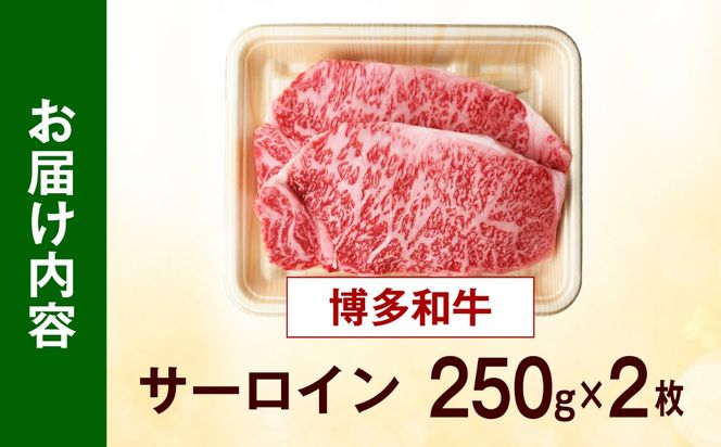 博多和牛 牛肉 サーロイン ステーキ 500g（250g×2枚）《築上町》【肉のくまもと屋】[ABEZ005]