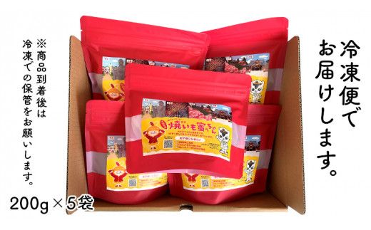 冷凍 焼き芋 【 焼いも蜜ちゃん 】 5袋 セット ( 1袋あたり 200g入 )  200g × 5袋 個包装 小分け さつまいも 甘い スイーツ 和スイーツ お菓子 おやつ おつまみ アイス シャーベット [DZ002us]