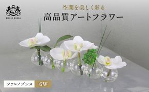 造花 エミリオ・ロバ ファレノプシス 6W TTNTA-03150 胡蝶蘭 6輪咲き アートフラワー アーティフィシャルフラワー インテリア ギフト 贈り物 本物そっくり シリコン樹脂 名張市 三重県 開業祝い お祝い 幸福