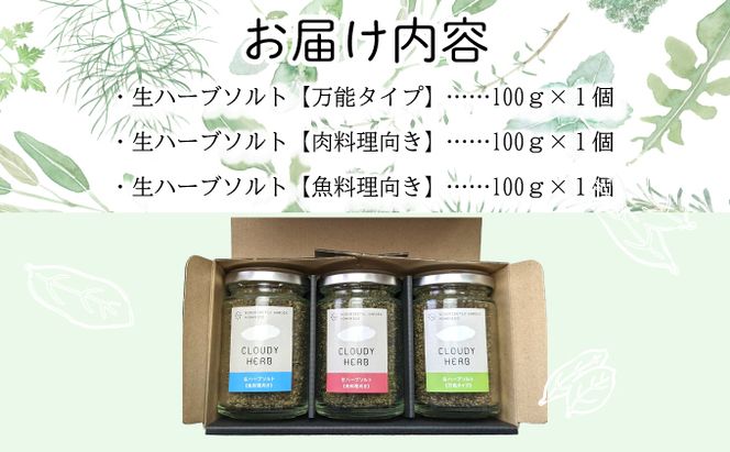 限定生産！手摘み生ハーブソルト詰め合わせ