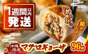 冷凍マグロギョーザ 96個(12個入り8パック) 餃子 冷凍 国産 マグロ 沖縄産 沖縄市 / 沖縄市漁業協同組合 パヤオ直売店[BCDZ013]