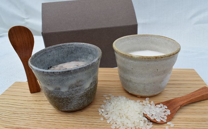 ライス ジェラート ギフト セット[ 湯呑 スプーン コラボ 手作り 贈答用 ]