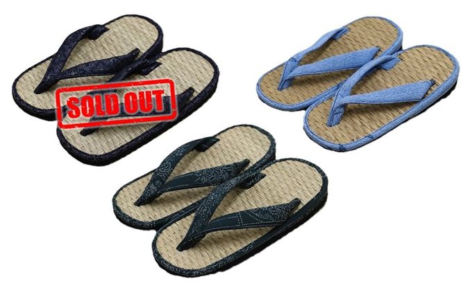 呉服屋さんの七島イ雪駄（男性用フリーサイズ）_29217A