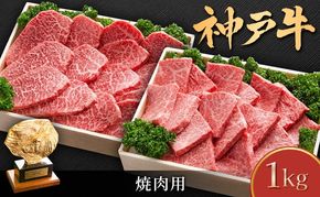 神戸牛 焼き肉用 セット 詰め合わせ 1kg 肩ロース ロース 肩肉 もも肉 牛肉 肉