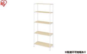 カラーメタルラック ウッドボード付き CMM-75185B ホワイト ラック 棚 おしゃれ キャスター キャスター付 収納ラック キッチン ウッドボード付き メタルラック メタル カラーラック 収納 リビング 寝室 かわいい アイリスオーヤマ 幅75