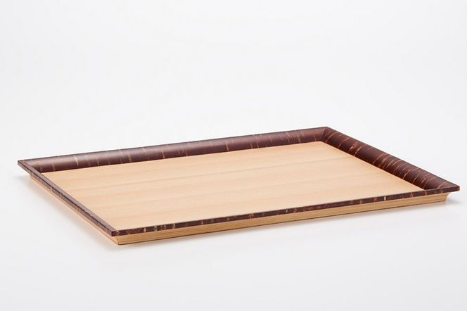 角館樺細工《冨岡商店》トレイ 開花 L 角館工芸協同組合|02_kdk-626101