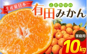 【2026年11月発送予約分】【家庭用】【農家直送】こだわりの有田みかん 10kg＋150g(傷み補償分)  有機質肥料100%  サイズ混合　【11月発送】※北海道・沖縄・離島配送不可【nuk004-c-10-novH】