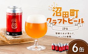 沼田町クラフトビール IPA 6缶 地ビール ビール 酒 アルコール アルコール飲料 沼田町 北海道 n-0264