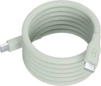 スパイラルシリコンケーブル CtoC 1m (カームブルー)｜Type-Cケーブル ケーブル 充電 iPhone スマホ スマートフォン iPad タブレット ノートPC [2553]