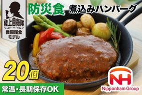 日本ハム 非常食 5年保存 防災食 煮込み ハンバーグ 115g×20個 [日本ハムマーケティング 宮崎県 日向市 452060937] おかず 防災 備え 長期保存 備蓄 保存食 防災 常温 キャンプ 携帯 ニッポンハム
