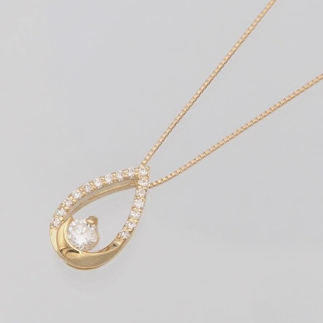 K18 0.3ctUP ダイヤモンド ペンダントネックレス HH-019757 SWBT019-k18