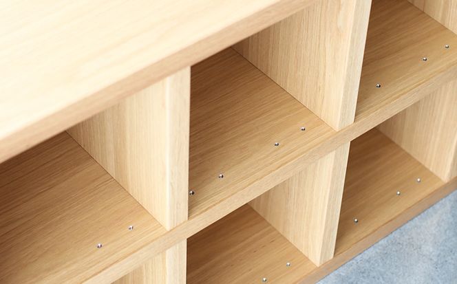 オープンラック 木製 オーク材 幅76 奥行38 高さ148 収納 木製 棚 無垢材 ラック 見せる収納 棚 秋山木工 秋山木工株式会社 家具 インテリア シンプル おしゃれ 国産 静岡県 藤枝市