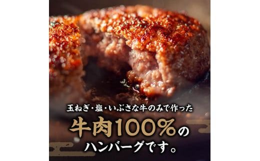 いぶさな牛ハンバーグ 10個 【 宮崎県産 牛 ハンバーグ 黒毛和牛 】[D05301]