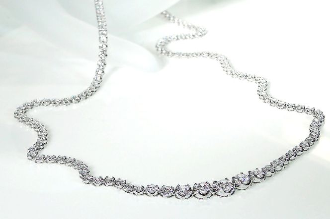 pt900 豪華【5.0ct】全周 ダイヤモンド テニスネックレス CSN00115 SWAV061