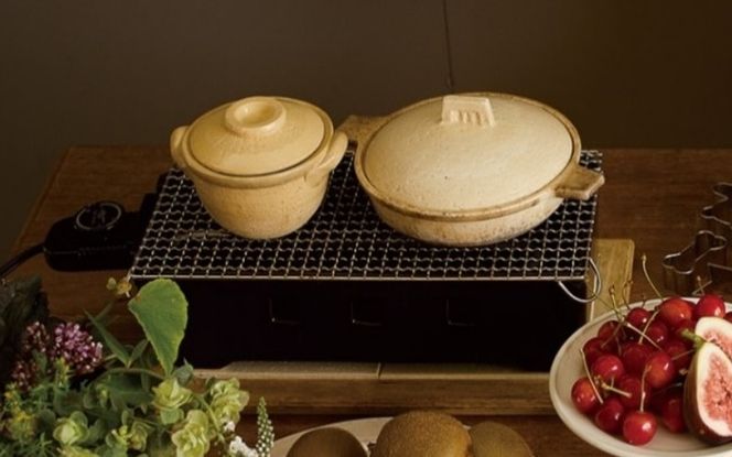 伊賀焼 あぶり名人 長角型（シーズヒーターコンロ） ngtn0042